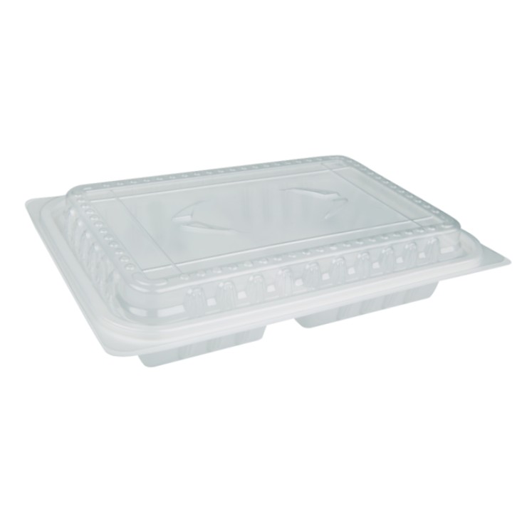 Sunrise Brands SR-8288B 30 oz. Microwaveable Rectangle 2- Compartment